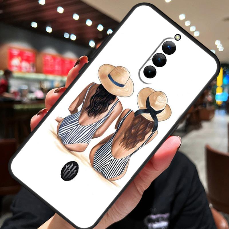Best Friends BFF Matching Case For ZTE Nubia Red Magic 10 Air 7 6S 7S Pro Red Magic 11 10 9 8 8S 9S 10S Pro Plus Cover
