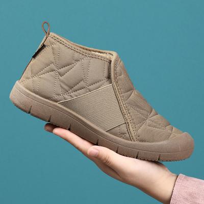 Обувь Женская хлопковая обувь Флисовые утепленные хлопковые ботинки Морозостойкие и теплые женские ботинки Обувь для мамы среднего и пожилого возраста Однопедальные сноубутсы