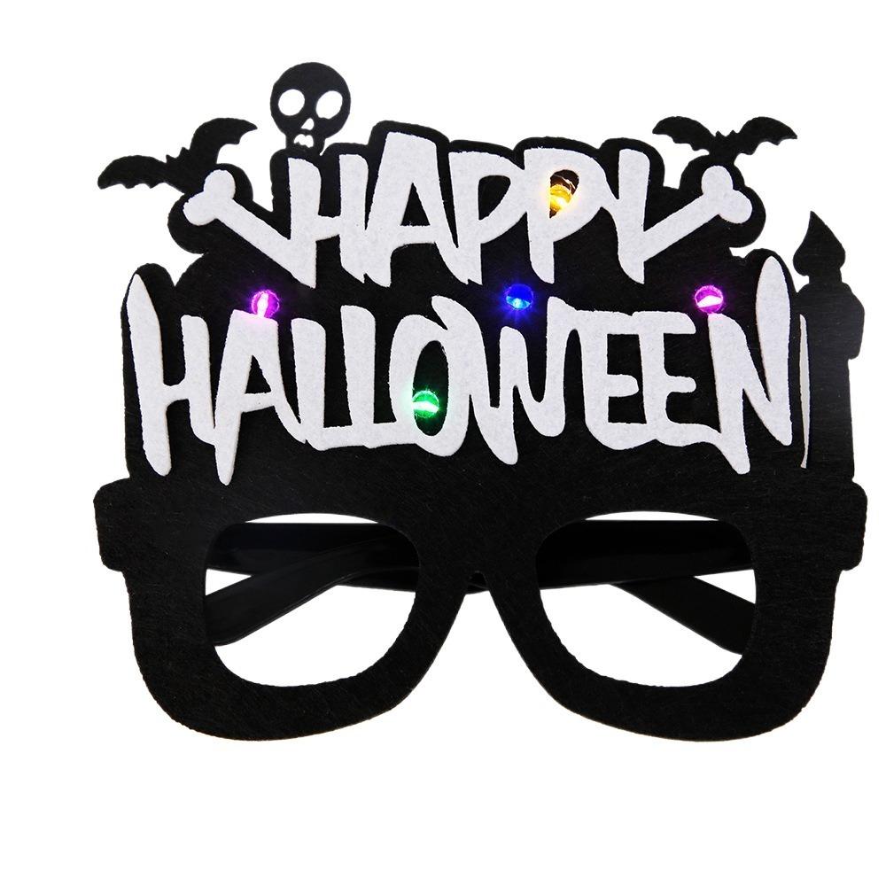 Felt Halloween Luminous Glasses LED Halloween Eyewear Frame Festival Pumpkin Glasses Men