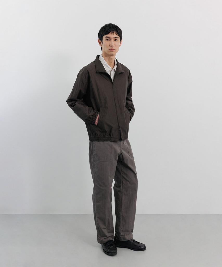 Blankroom Remote High Neck Blouson_Brown
