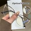 Нейтральные Модные Металлические Оправы для Очков, Оправы с Инкрустацией Бриллиантами, Оптические Очки с Защитой от Синего Света, Очки 'Кошачий глаз', Обычные Очки
