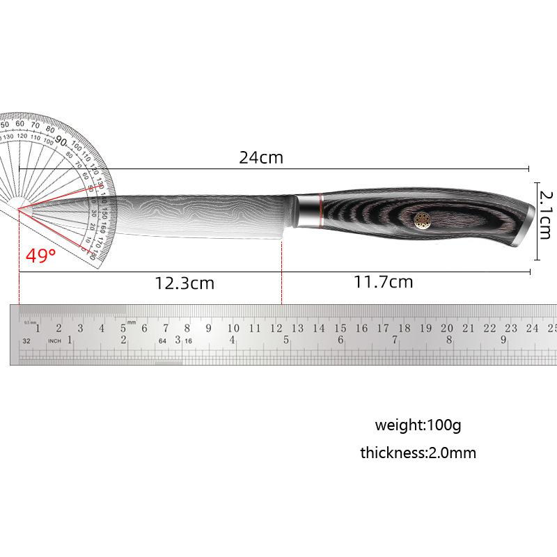 5-дюймовые 67-слойные кухонные ножи из дамасской стали для фруктов, нож для чистки овощей и фруктов