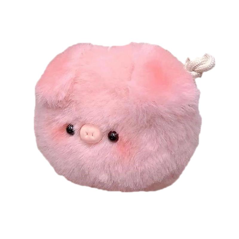 Lovely Plush Piggy Keychain Little Fresh Funny Bag Pendant Children Toys Birthday Gifts Kawaii Small Pig Head Key Ring