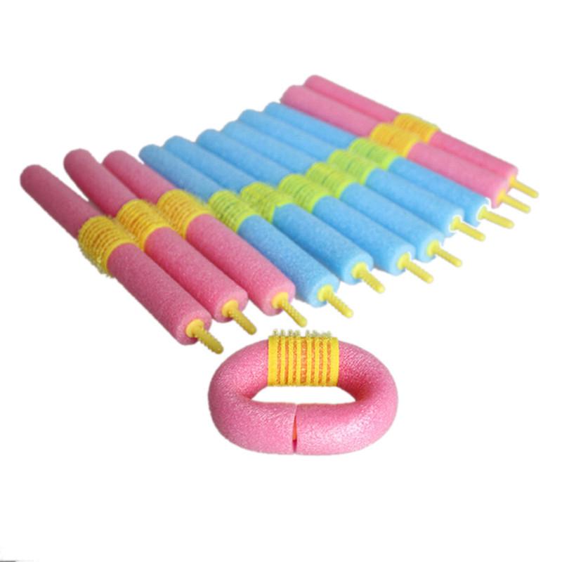 New 12PCS Soft Hair Curler Roller Curl Hair Bendy Rollers DIY Magic Hair Curlers Tool Styling Rollers Sponge Hair Curling