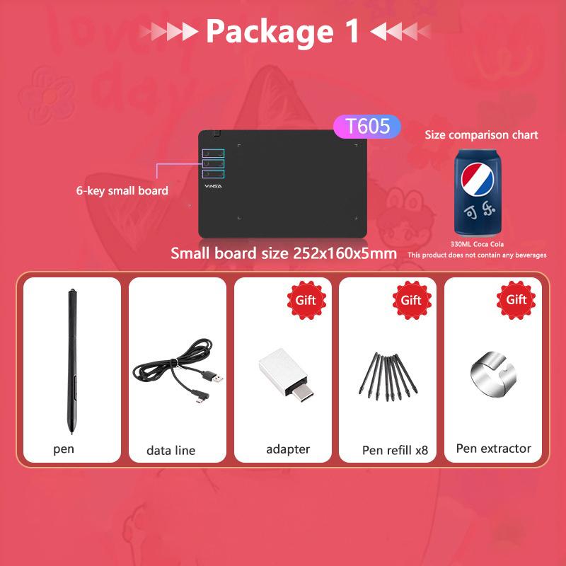 Графический планшет для рисования Цифровой планшет для письма Доска для рисования Для телефона Android Windows Mac Ноутбук для рисования Курс дизайна