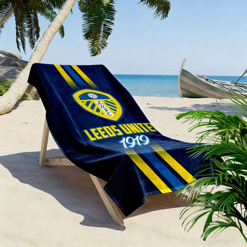 Пляжное полотенце с принтом LUFC, Большое мягкое быстросохнущее полотенце для пляжа, кемпинга, плавания