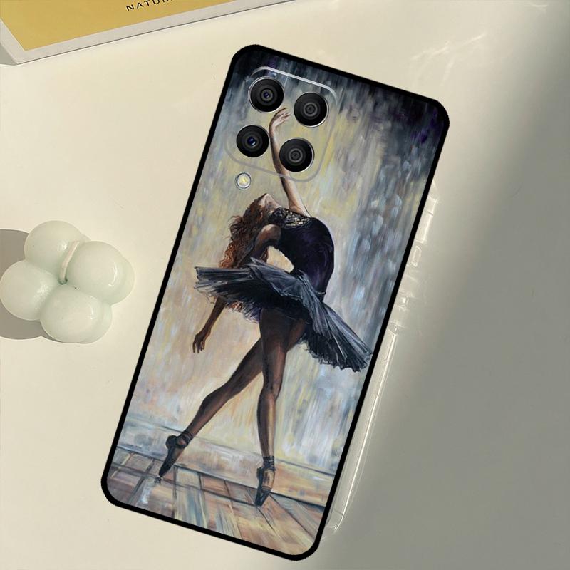 Чехол для Samsung Galaxy M15 M35 M21 M16 M06 M33 M13 M53 M11 M31 M55 M14 M34 M54 M12 M32 M52 с изображением балерины