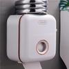Bathroom Tissue Holder Wall Mounted Toilet Paper Box Waterproof Roll Paper Storage Rack Double Layer Organizer Shelf