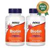 Now Foods Biotin 5000mcg Immune Adult Vegetable Capsules 120 Tablets 2 Bottle Set, 120 Tablets, 2 Pieces