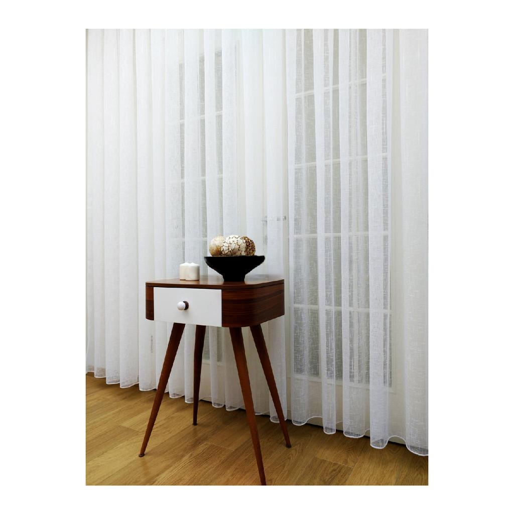 Готовая к использованию часто ворсовая льняная тюлевая занавеска с одним крылом