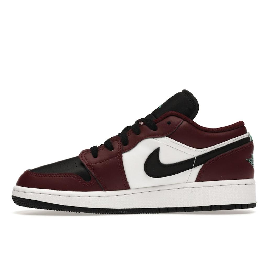 Детские кроссовки Air Jordan 1 Low SE GS Dark Beetroot Red Roma-Green White DM0589-635