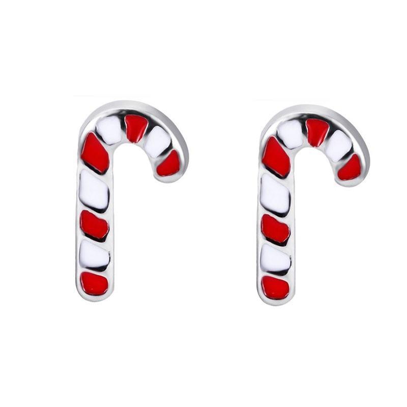 Рождественские серьги Санта Снежинка Леденец Колокольчики Лось Серьги Рождественская шляпа Серьги