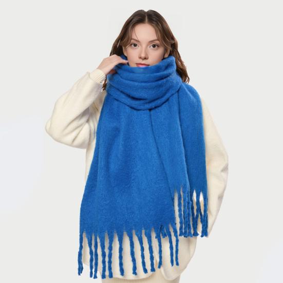 Women Scarf Extra Large Blanket Shawl Wrap Solid Color Oversized Thickened Winter Warm Shawl Wrap Cold Weather Accessory