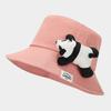 Cute Cartoon Panda Print Plush Cotton Travel Bucket Hat Japanese Designer Korean College Style Unisex