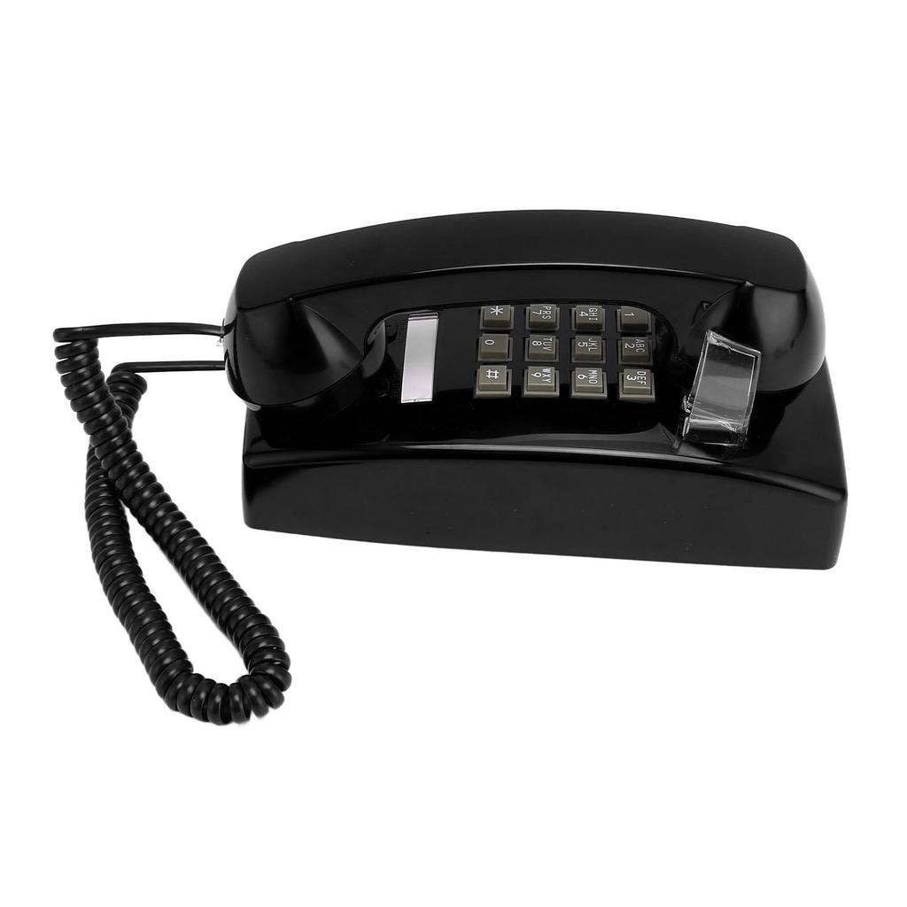 Retro Wall Mounted Telephone Classic Waterproof Corded Phone with Volume Control for Home Office Liv