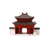 God of Wealth Temple Bonsai: Ancient Chinese Architecture Micro Landscape Ornaments.