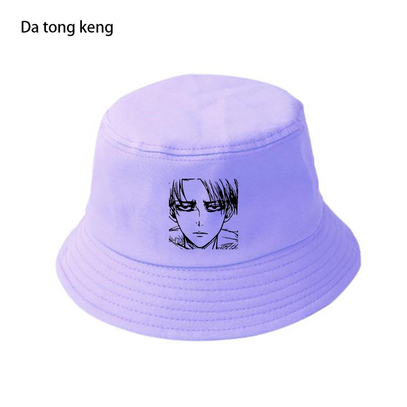 2023 аниме Атака Титанов летняя шляпа женская панама-ведро унисекс дизайн плоский козырек японское аниме шляпа рыбака