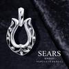 [Sears] Кулон на цепочке Кулон Мужской Женский Унисекс Арабеска Подкова Стерлинговое Серебро 925 sp01-0027