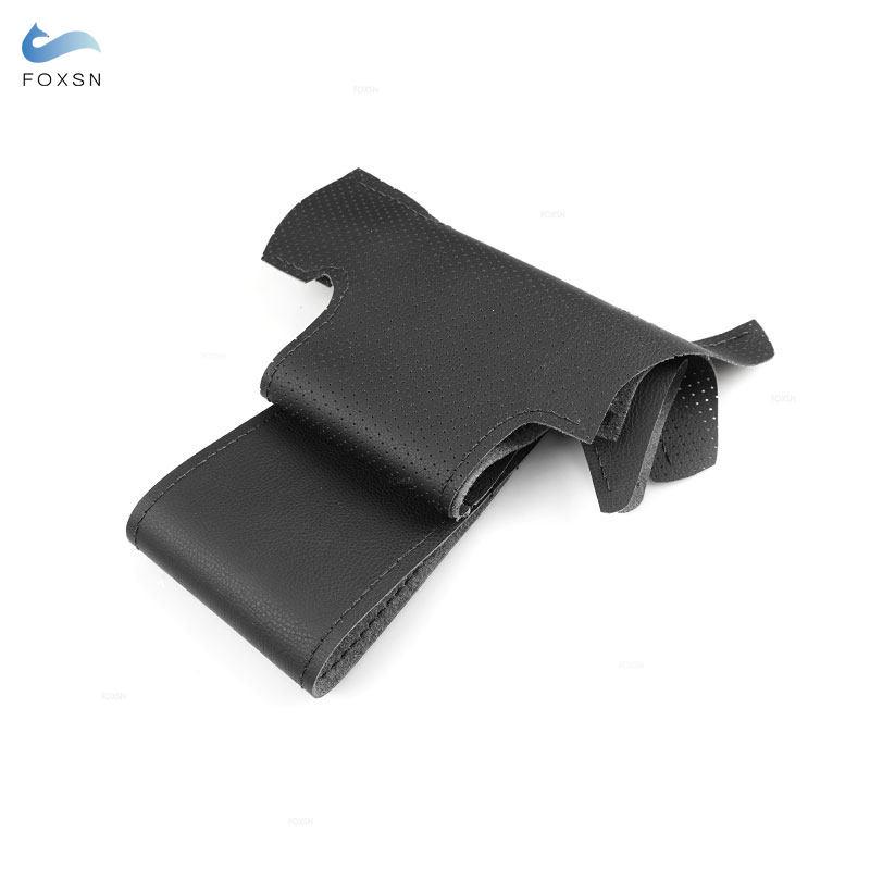 Черные автомобильные аксессуары, чехол на руль, кожаная отделка для Hyundai Accent 2006-2011 Getz 2005 для Kia Rio 5 2006 2007 2008