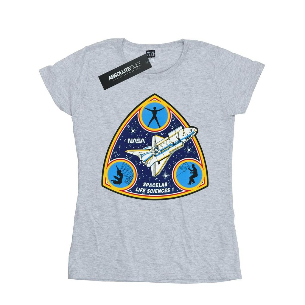 NASA Womens/Ladies Classic Spacelab Life Science Cotton T-Shirt