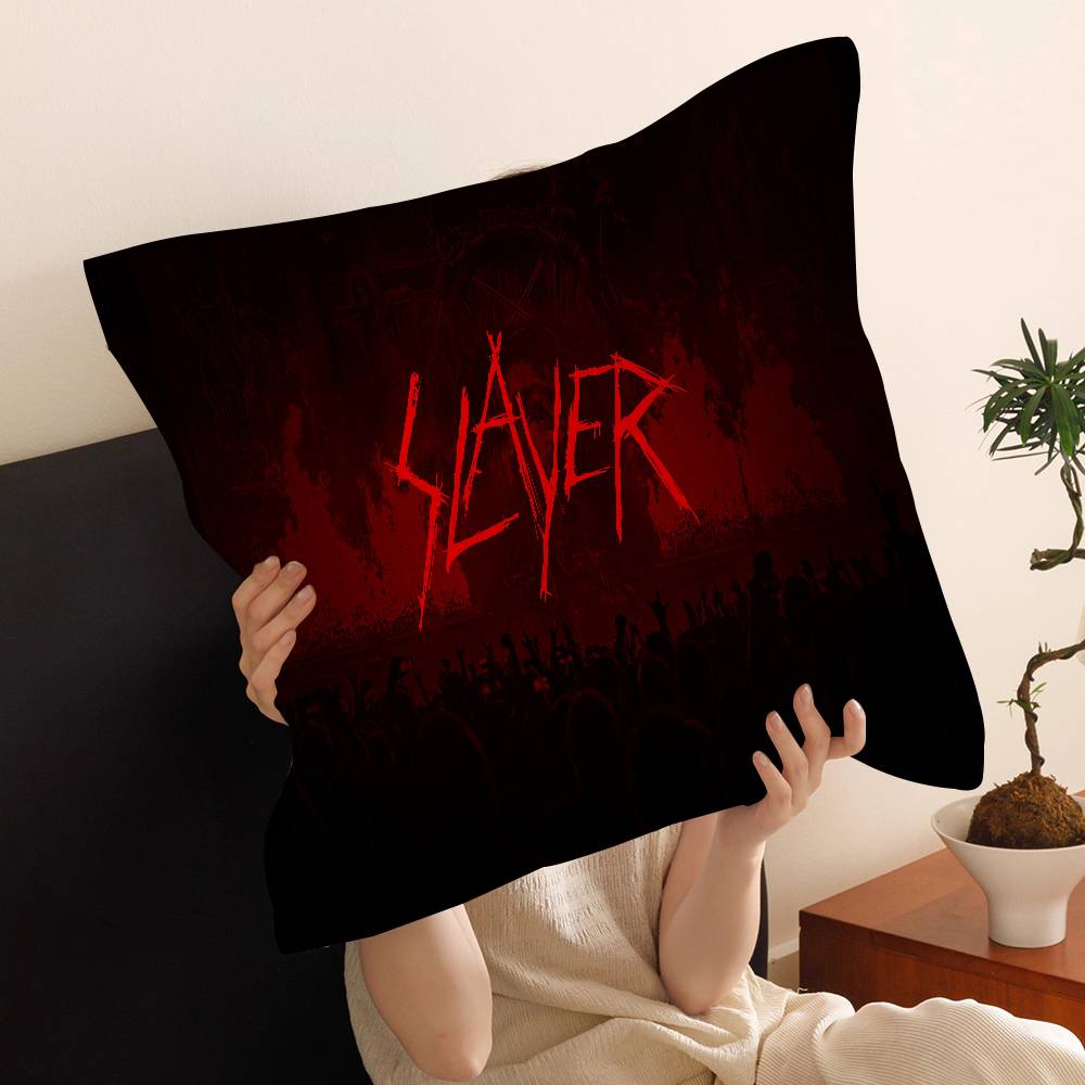S-Slayer H-Heavy M-Metal Группа Подушка Подарки Домашний Офис Мебель Спальня Диван Автомобильная Подушка Чехол 45x45см