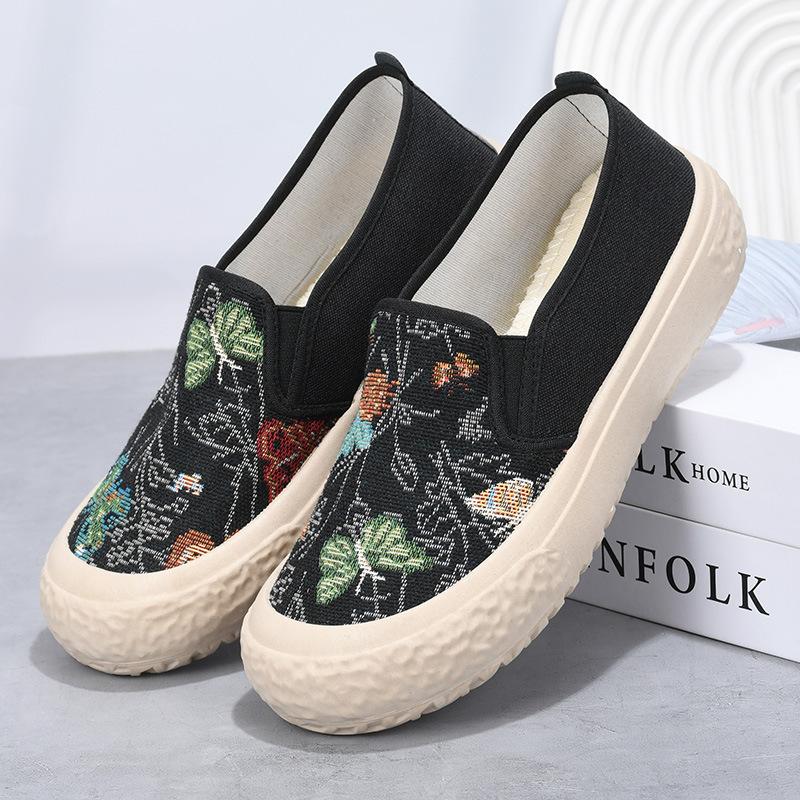 Весенние и осенние женские туфли с неглубоким горлом, дышащие, с одной педалью, рыбацкие туфли, плоская подошва, модные, универсальные, повседневные, парусиновые туфли