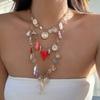 Exquisite Multilayer Necklace Elegant Cowboy Cowgirl Choker Fashion Colored Necklace  Beach