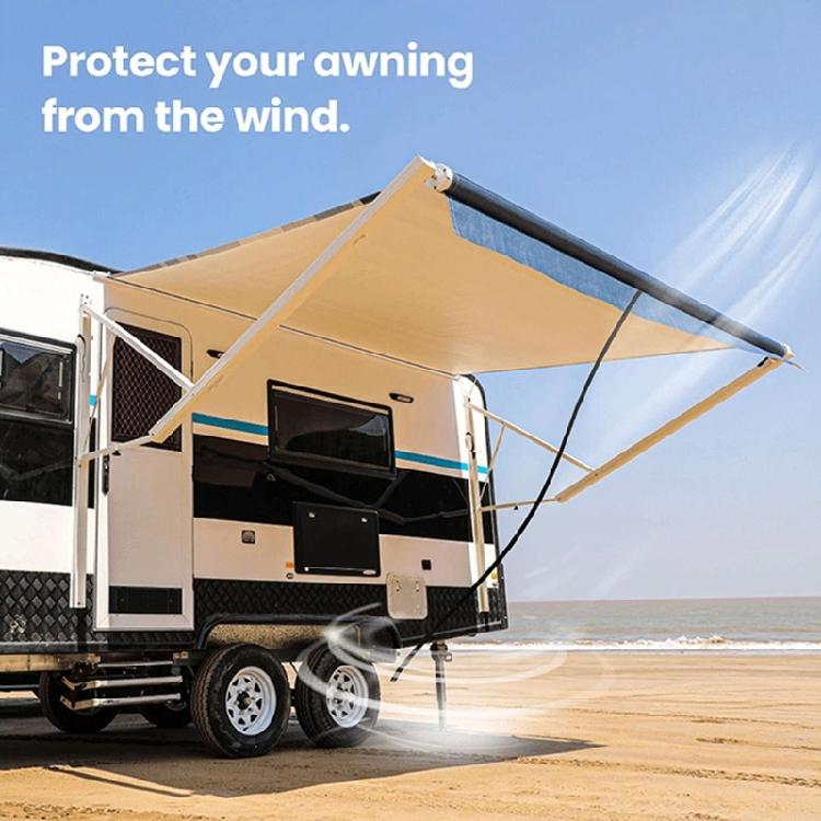 Campers Awning Tension Control Straps 9.8ft Tie Downs Pull Down Straps Prevent Shade Damage During Retraction