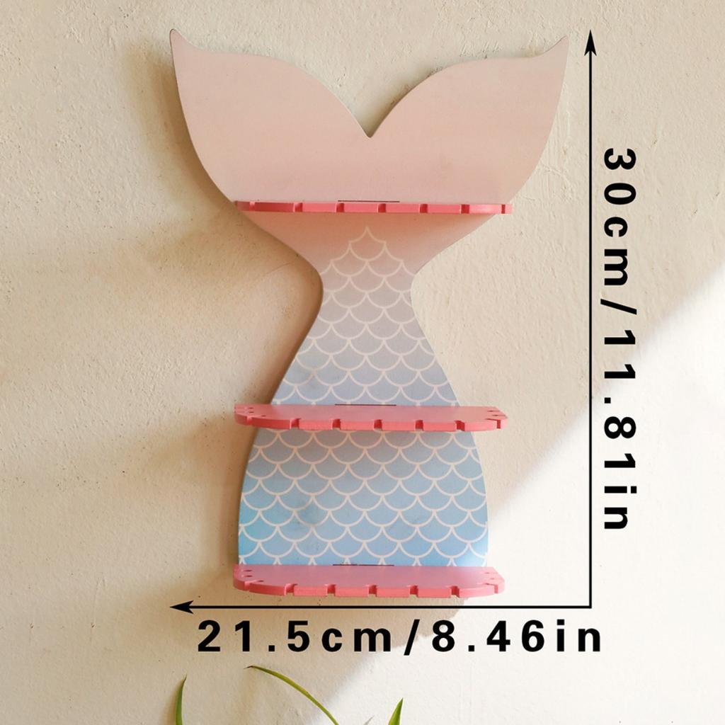 Розовые плавающие полки, настенные полки, деревянные полки для декора в морском стиле, декор для детской комнаты, настенный декор для детской спальни, подарки для девочек, украшения для вечеринки в стиле русалки