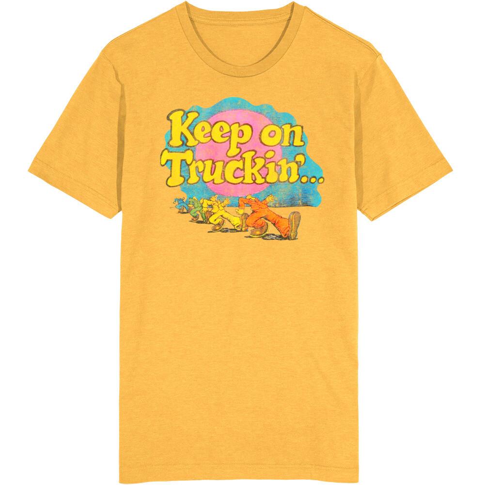 Keep On Truckin Retro Grunge T Shirt Mens Womens Tees Top