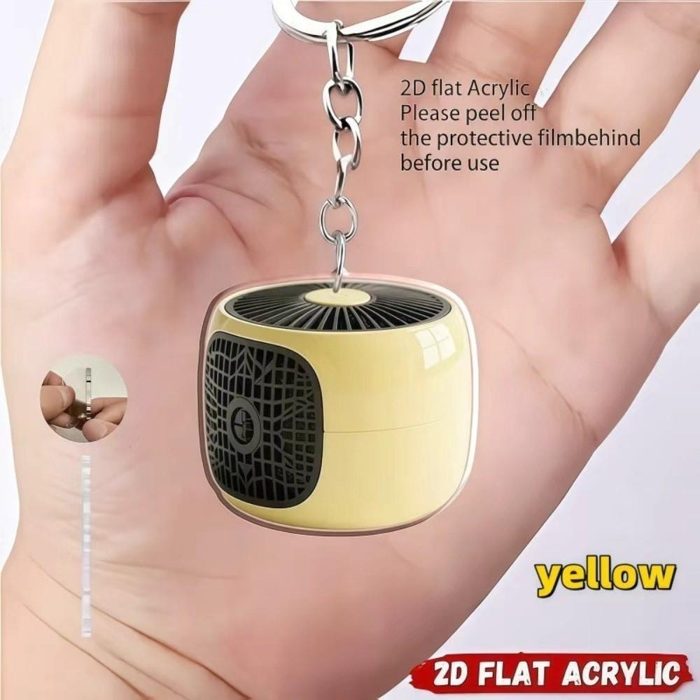 Cute Speaker Keychain 2D Flat Bag Pendant New Car Key Pendant Gift Decoration