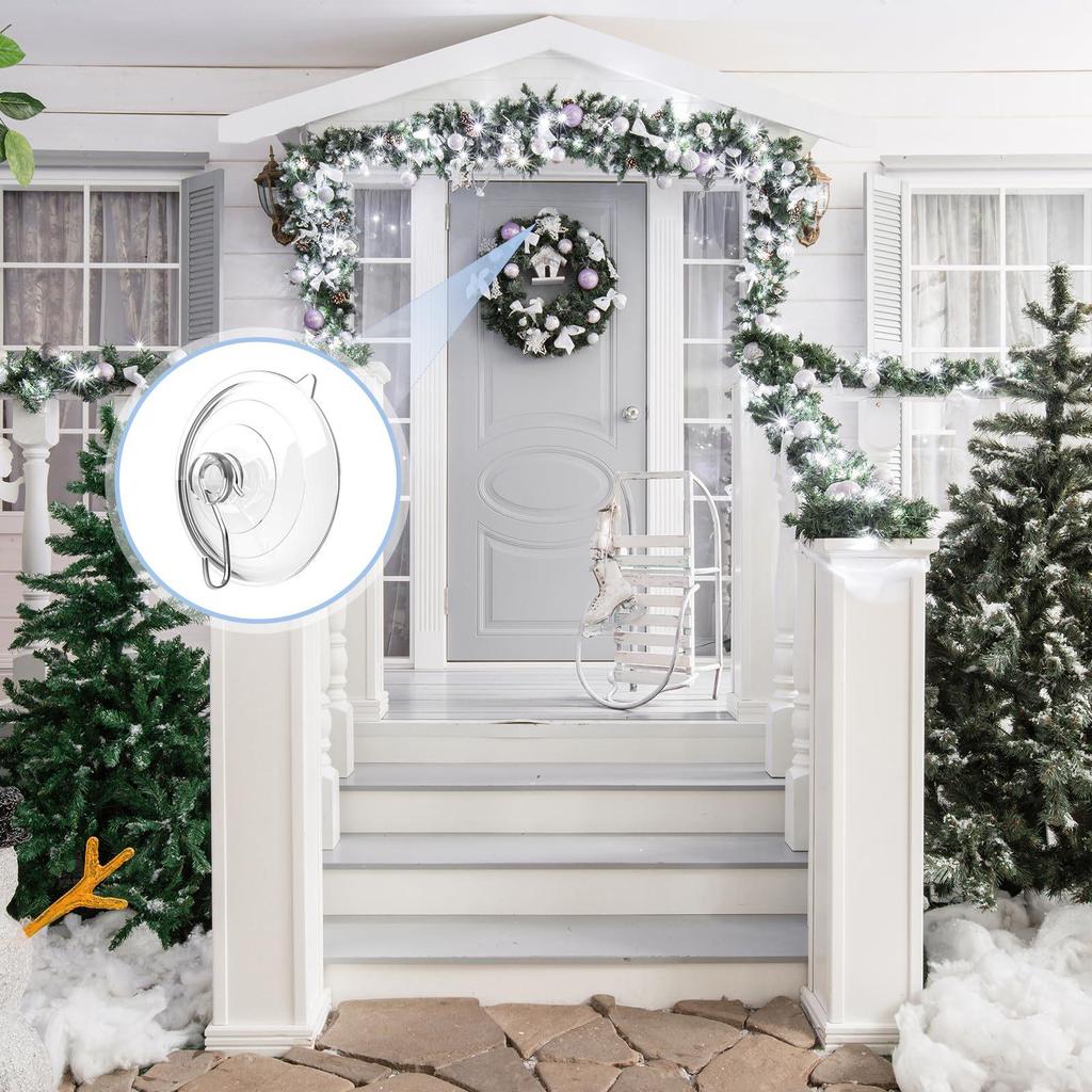 4,5/6 см Прозрачный многоразовый крючок на присоске с металлическим крючком
