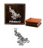 Printtoo Square Peacock Pattern Wooden Rubber Stamp Card Making Craft Stamps-2 X 2