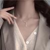 925 Sterling Silver Shiny Zircon Star Choker Silver Simple Gift for Girls Necklace Women Party Female Fine Jewelry
