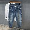 Мужские универсальные джинсы в ретро-стиле Гонконга - Свободные прямые брюки-гаремы