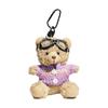 Lovely Pilot Bear Keychain Cute Pendant for Bag and Key Plush Keyring Phone Charm Personalized Animal Decoration