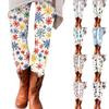 Женские брюки, эластичные мягкие хлопковые леггинсы с принтом, повседневные домашние пижамы