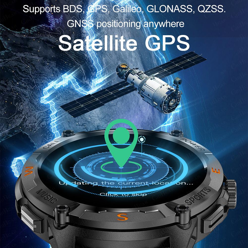 Новые GPS-смарт-часы для активного отдыха и спорта, мужские, с 1,43-дюймовым экраном, встроенным двухдиапазонным GNSS, возможностью Bluetooth-звонков, женские