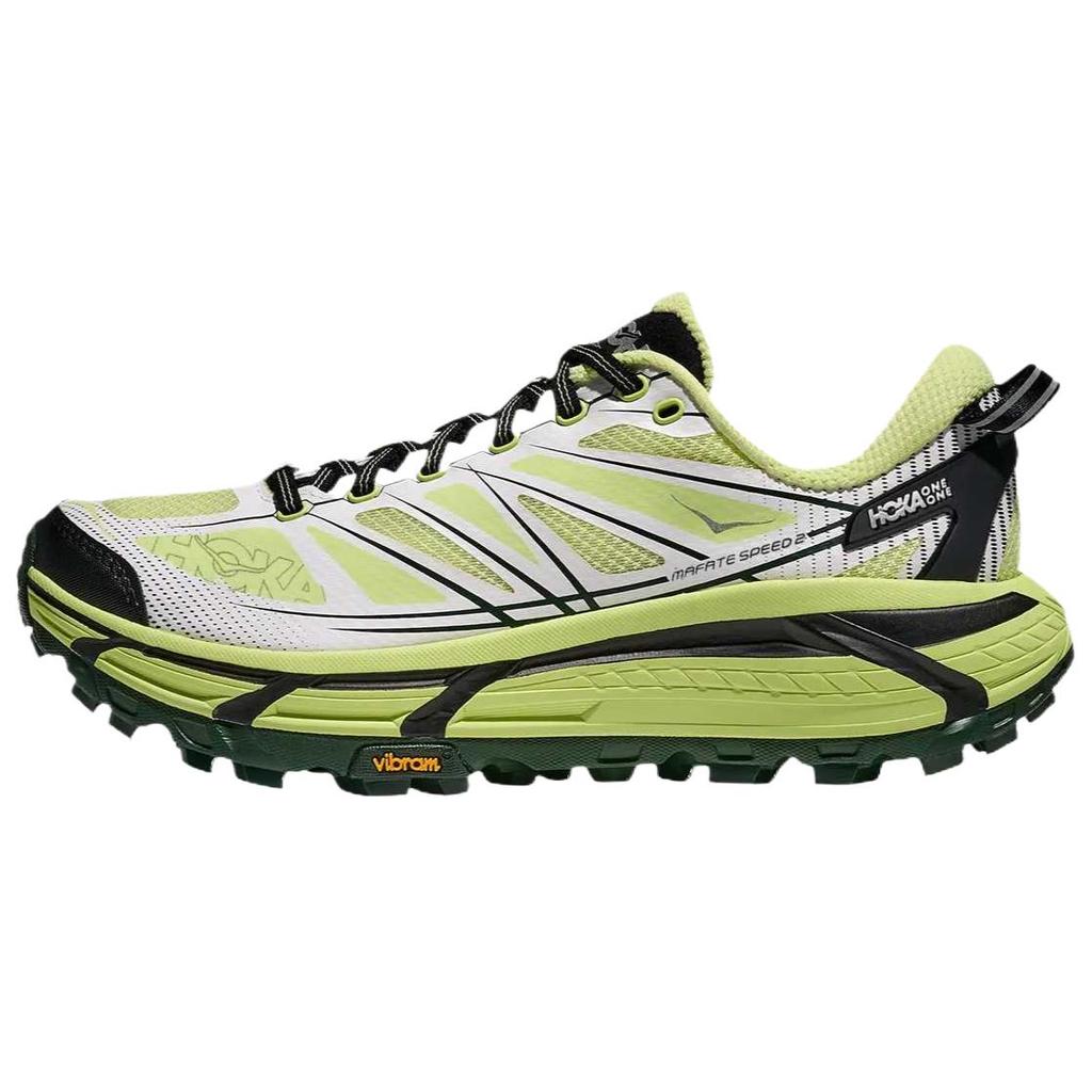 HOKA One One Mafate Speed 2 Comfortable Lightweight Fabric Synthetic Leather Shock Absorbing Durable Breathable Low Top Running Shoes 1126851-HWW
