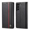 Чехол из кожи с карбоновым волокном для Samsung S25/S24+/S23 Ultra/S21 FE