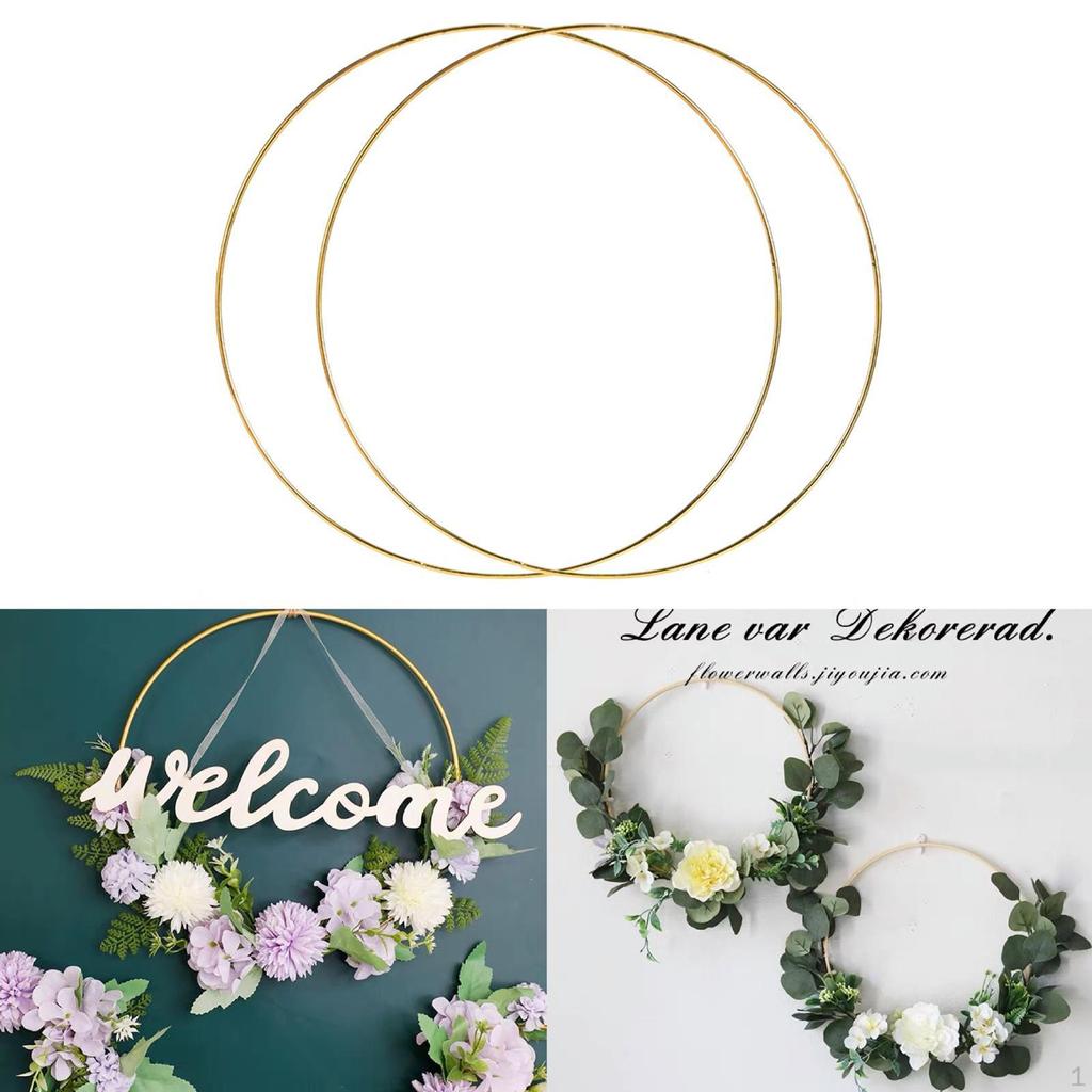 2 шт. Металлические кольца-кольца толщиной 5 мм, многофункциональные, золотого цвета, для настенных поделок, прочные