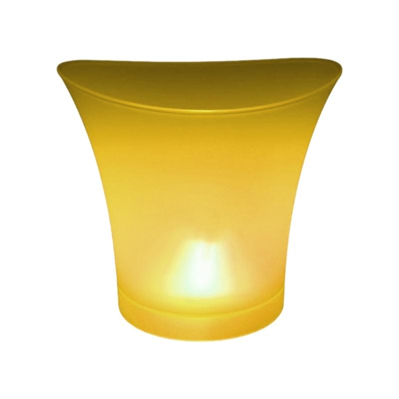 Ведро для шампанского и пива с подсветкой, материал PP, подходит для использования в помещении и на открытом воздухе X3UC