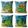 Наволочка с изображением динозавра Юрского периода и животного, наволочка из персиковой кожи, диван, домашний декор, наволочка
