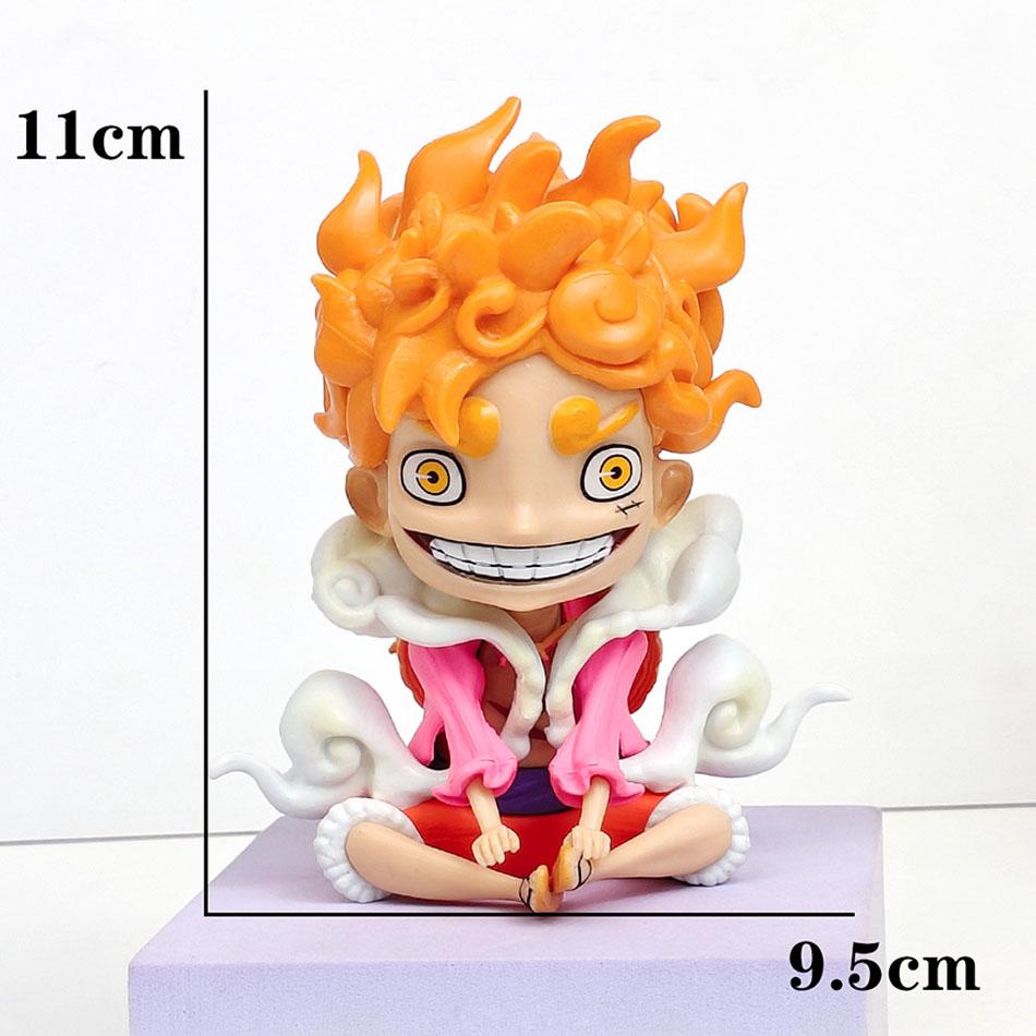 В наличии One Piece Ника Луффи Ророноа Зоро Нами Санджи Мини-фигурка Аниме Каваи Сидячие Игрушки Настольные Автомобильные Украшения Модель Подарки