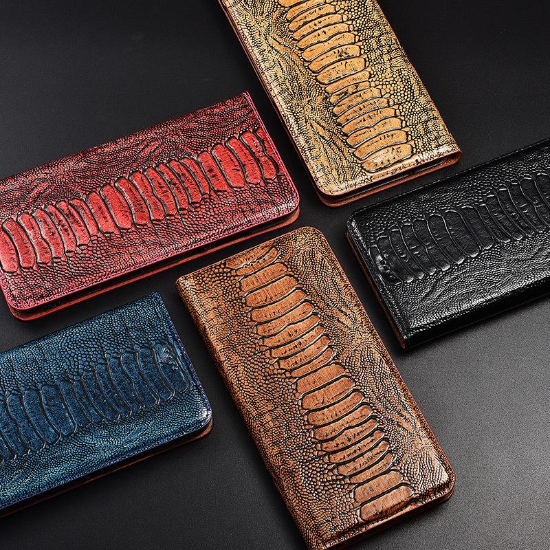 Genuine Leather Flip Cover for Huawei Mate 60 Pro/50/40RS/30/20X/10 Anti-Fall Protective Case