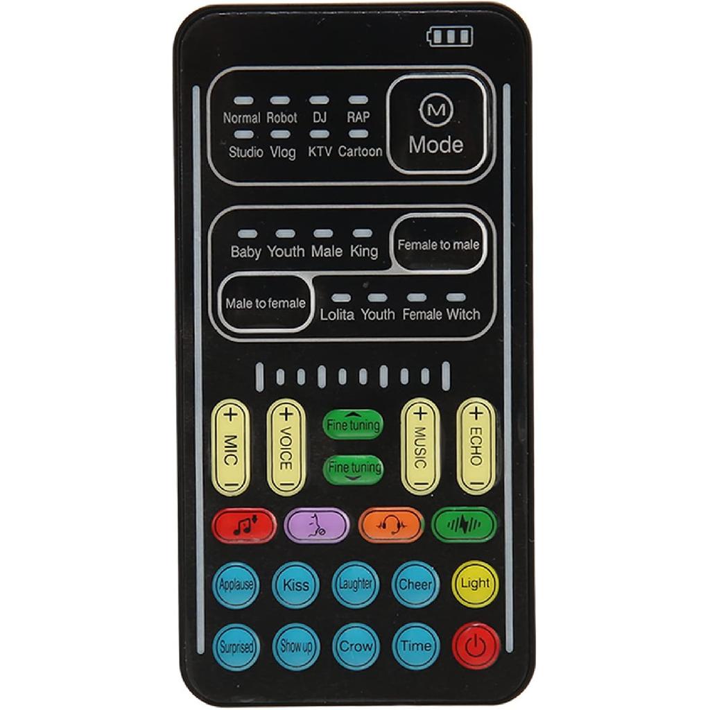 Live Sound Card Voice Changer, Portable Mini Voice Changer Device, Voice Disguiser with 8 Sound Effects Handheld Mini Sound Card, I9, for Mobile