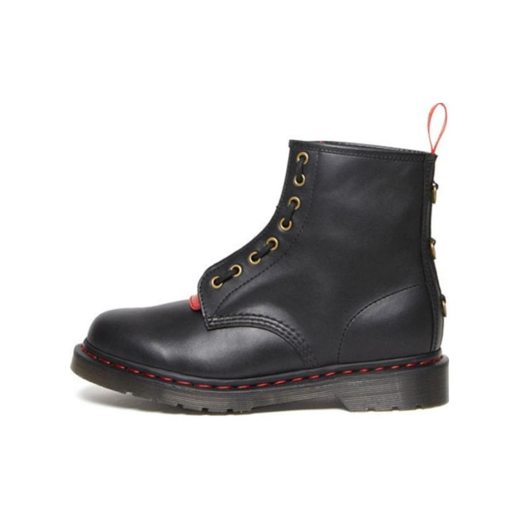 Dr. Martens Originals Leather 8 Eyelet Lace-Up Short Martin Boots Unisex Boots Black 30556004