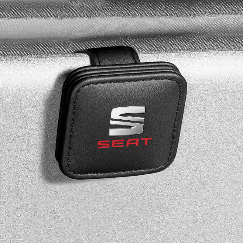 djbf10 Car Sunglasses Holder Eyeglasses Hanger Sun Visor Glasses Clip For Seat Leon Ibiza Alhambra Exeo Altea Arona Mii Car Accessories