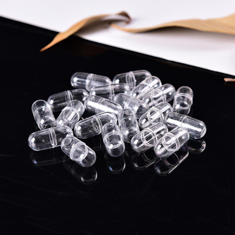 20Pcs Empty Gelatin 0# Capsules Transparent Clear Color Gel Caps Vogue