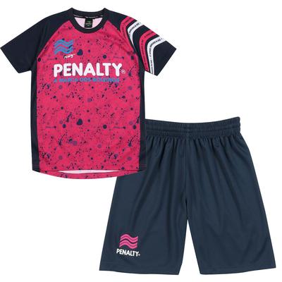 Комплект для тренировок Penalty Junior с футболкой с коротким рукавом и доступный в размерах Маджента Футбол/Футзал Детский, Шорты, Дышащий, Влагоотводящий,